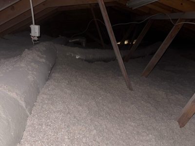 Blown In Attic Insulation Application
